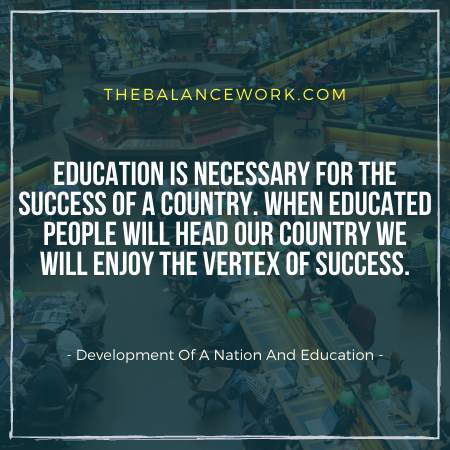 Development Of A Nation And Education