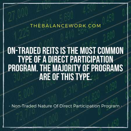 Non-Traded Nature Of Direct Participation Program