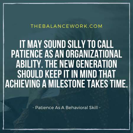 Patience As A Behavioral Skill