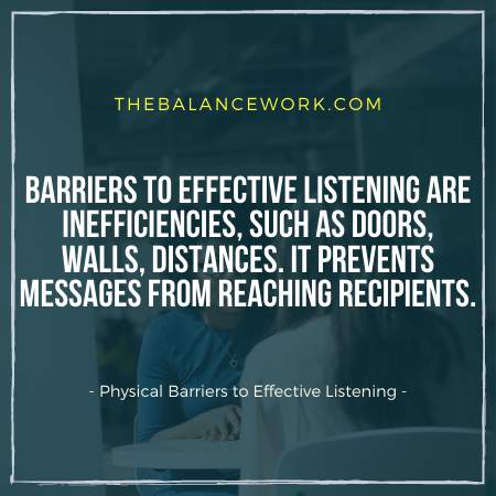 Physical Barriers to Effective Listening
