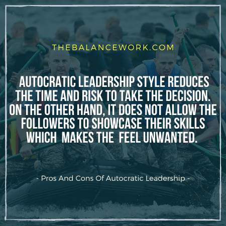 Pros And Cons Of Autocratic Leadership