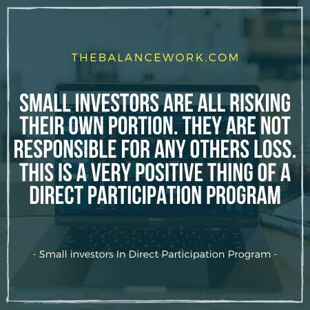 Small investors In Direct Participation Program