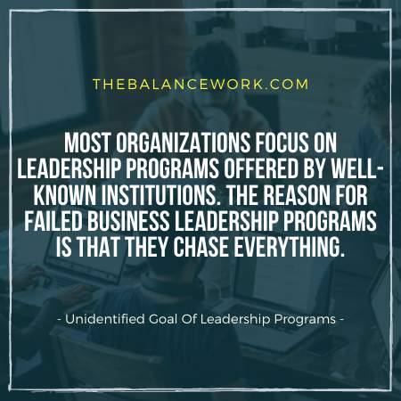 Unidentified Goal Of Leadership Development Programs