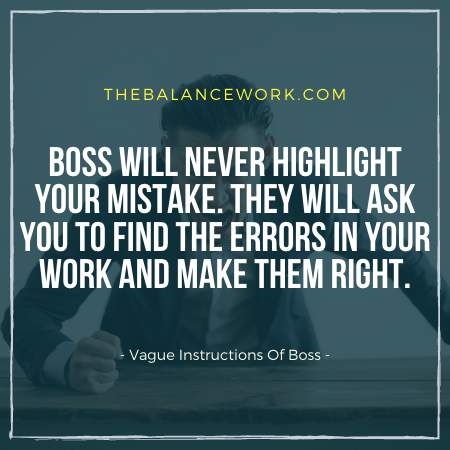 Vague Instructions Of Boss