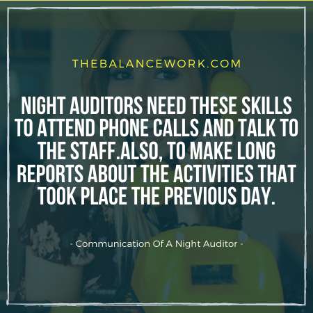 Communication Of A Night Auditor