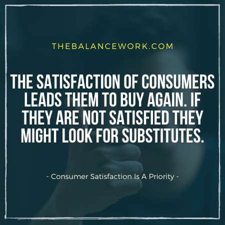 Consumer Satisfaction Is A Priority