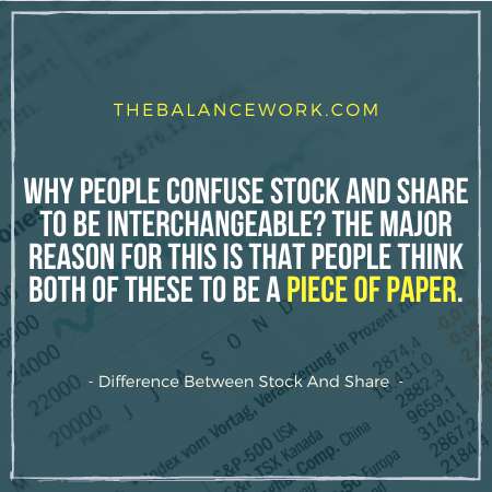 Difference Between Stock And Share