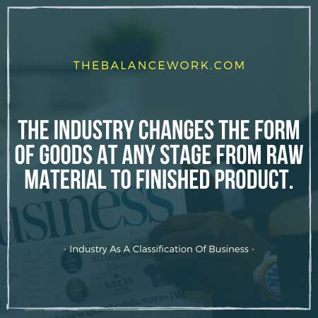 Industry As A Classification Of Business