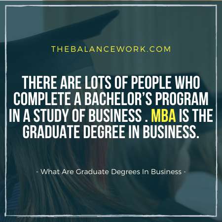 What Are Graduate Degrees In Business