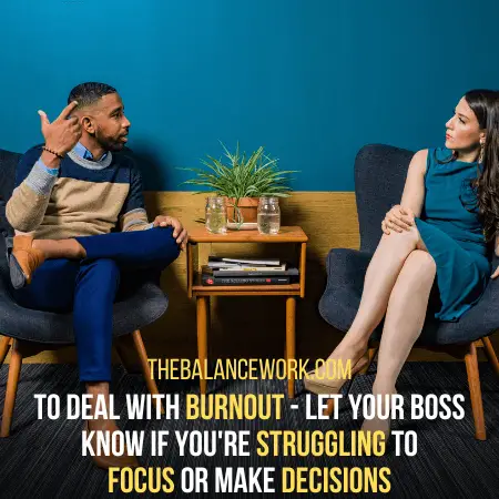 how to discuss burnout with boss