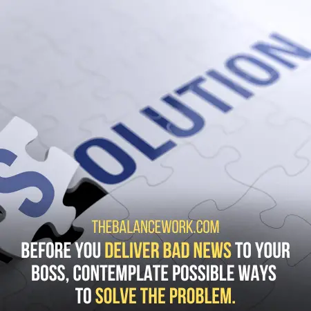 solve problem to tell your boss bad news