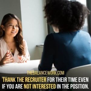 How To Tell A Recruiter You Are Not Interested In A Position