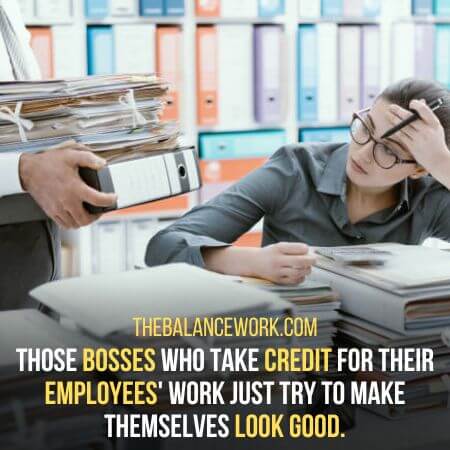 Boss taking credit - Signs You Should Leave Your Job Because Of Your Boss