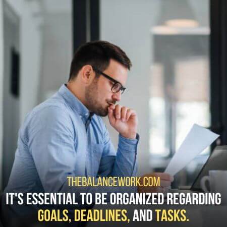 Goals, deadlines, and tasks.