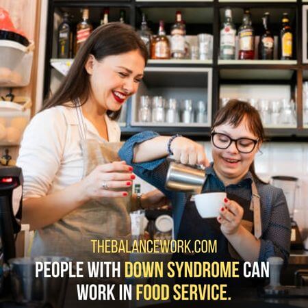 Food service - Jobs for people with down syndrome