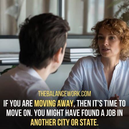 Moving away,