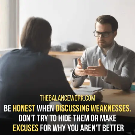 Discussing weaknesses.