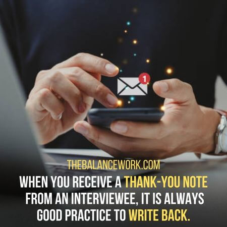 Write back - respond to interview thank you email